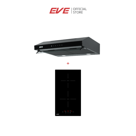 ชุดเซ็ทเครื่องดูดควันแบบมาตรฐาน + เตาฝังอินดักชั่น 2 หัว EVE HF-BK102TOUCH-60 + HB30-2IND294/TC ขนาด 60 ซม.สีดำ_8